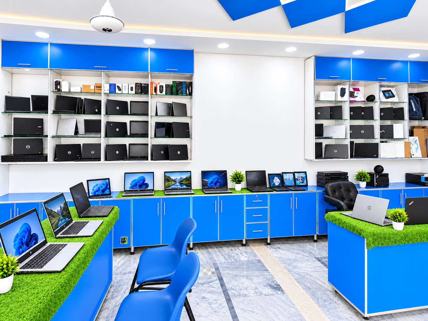 Pakistan Business renovated laptop showroom interior