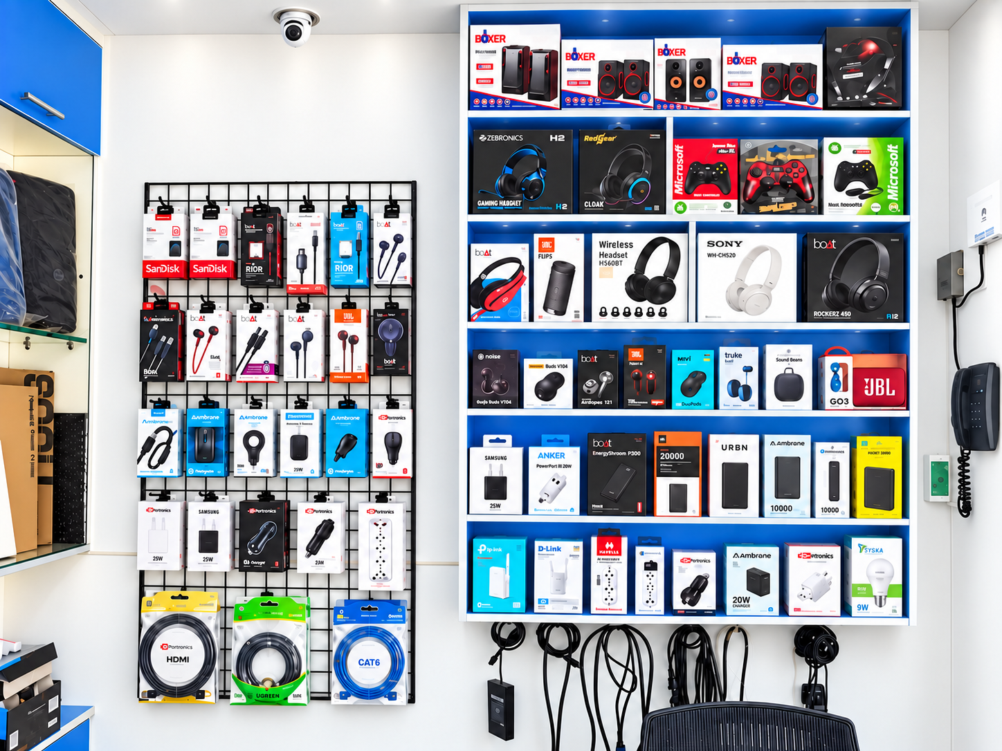 Laptop and computer accessories display at Pakistan Business
